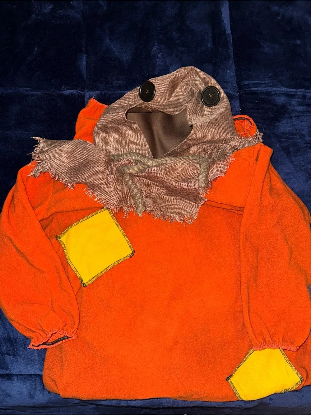 Sam Union Suit Kids Halloween Costume - Orange Hooded Plush